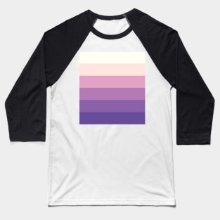 Stripes - Gradient - Dark to Light purple and creamy yellow Baseball T-Shirt